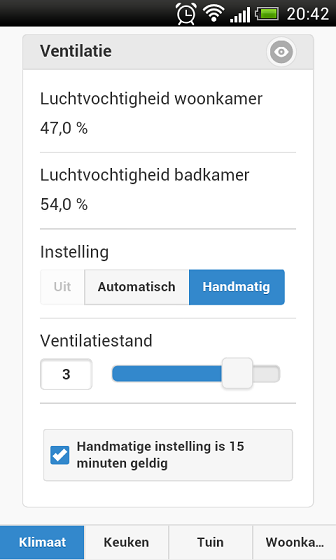 App ventilation (manual)