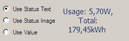 Plugwise Use Status Text