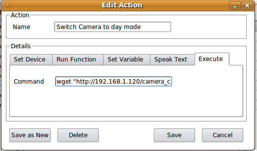 Edit Action Form